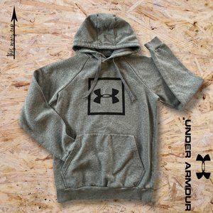UNDER ARMOUR Heather Gray Big Logo Hoodie